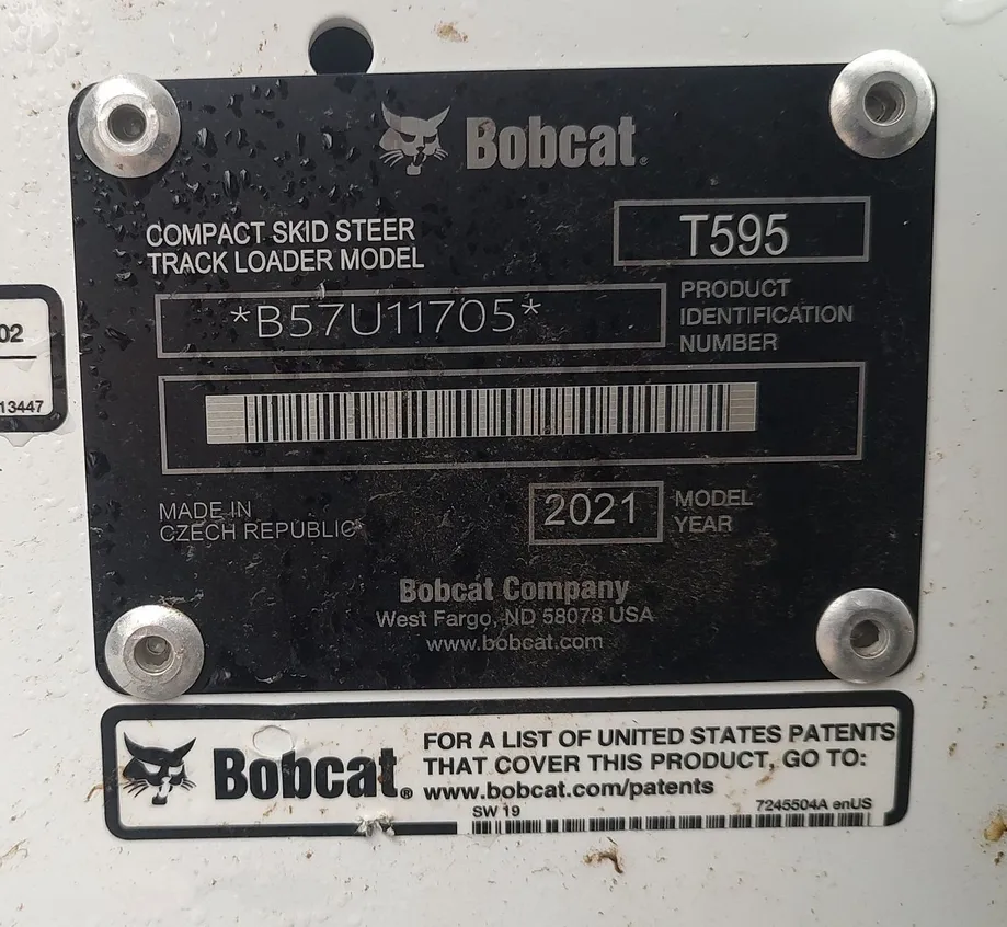2021 Bobcat T595 tracked skid steer loader