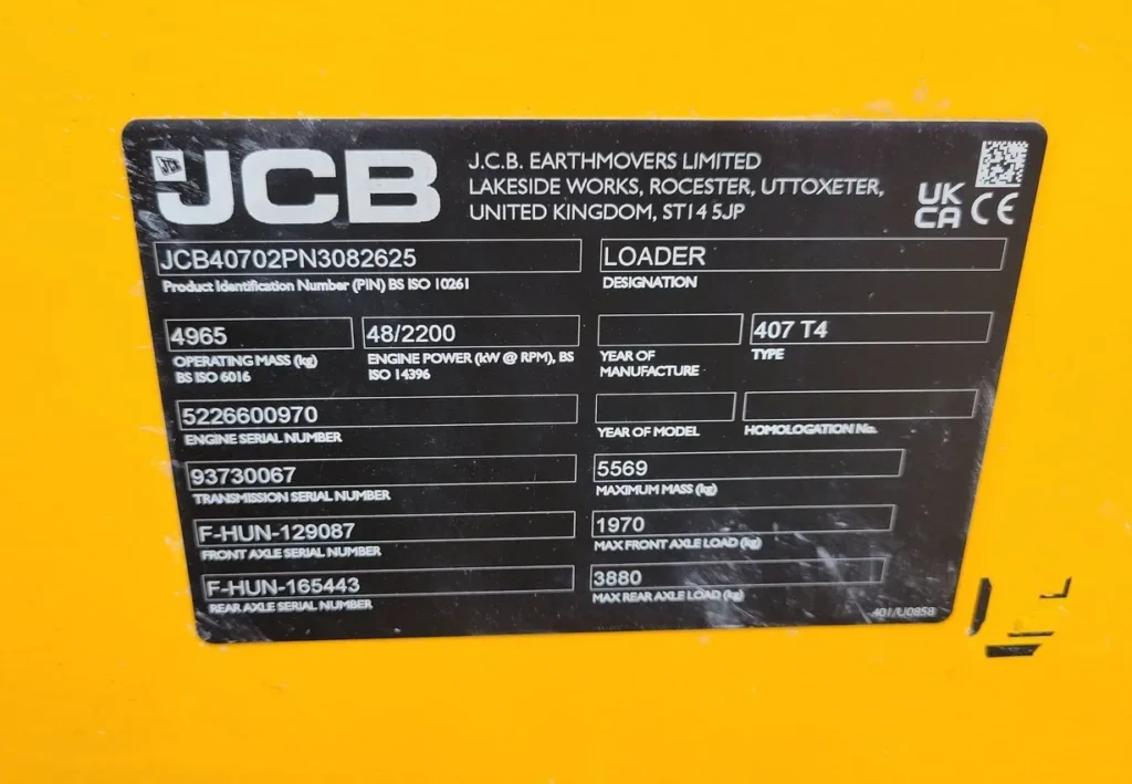 2022 JCB 407 wheel loader
