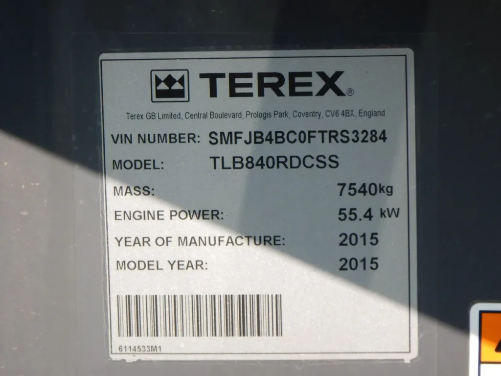 2015 Terex TLB840R backhoe