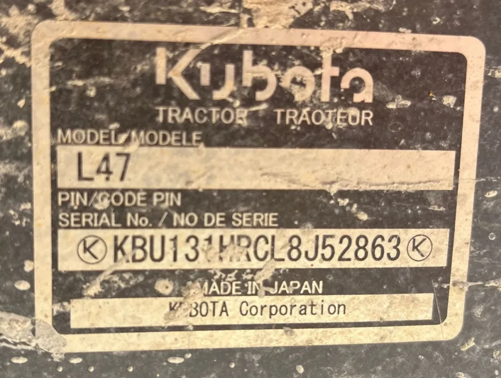 2021 Kubota L47 backhoe